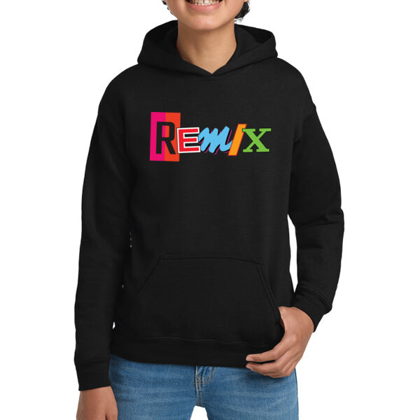 Remix Basketball Youth Heavy Blend Hooded Sweatshirt Thumbnail