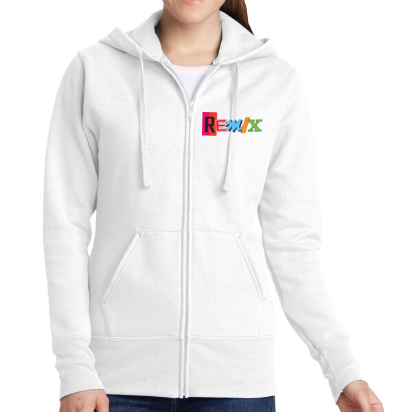 Remix Basketball Ladies Core Fleece Full Zip Hooded Sweatshirt Thumbnail